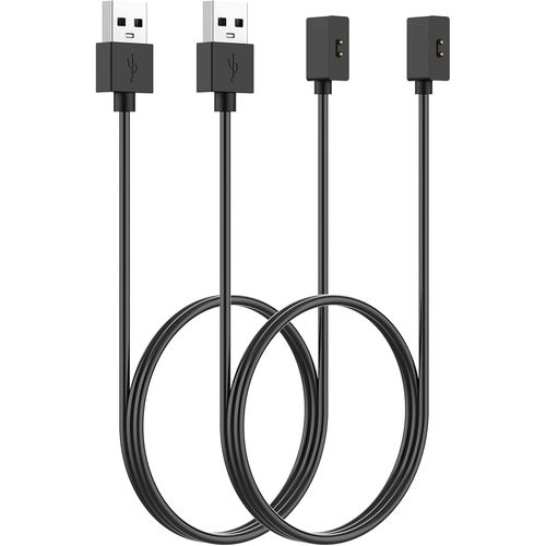 Anwxai-2-Pack Chargeur Compatible Pour Xiaomi Mi Band 8 / Redmi Band 2 Remplacement Chargeur Usb Câble Chargeur Compatible Pour Mi Band 8 / Redmi Band 2 - Noir