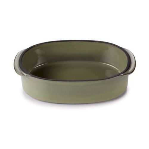 Revol - Plat Rectangulaire Caractère Culinaire Porcelaine Cardamome 16 X 11 Cm - Vert