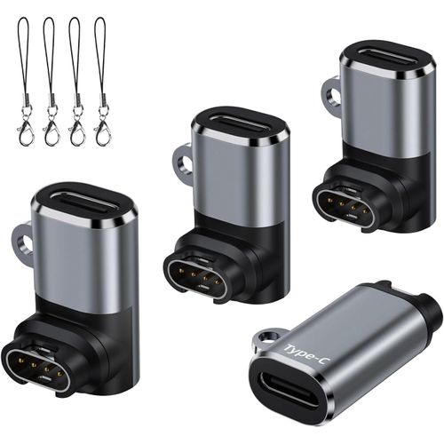 anwxai-Adaptateur Chargeur De Usb-C Avec Montre Garmin 4-Pack,Adapter Cable For Garmin Fenix 7 7X/S 6 Pro,Vivoactive 5 4S,Forerunner 165/965/955/265/255/55/45,Instinct 2,Venu 3/3S/2S/Sq,Tactix,Epix Pro Gen 2
