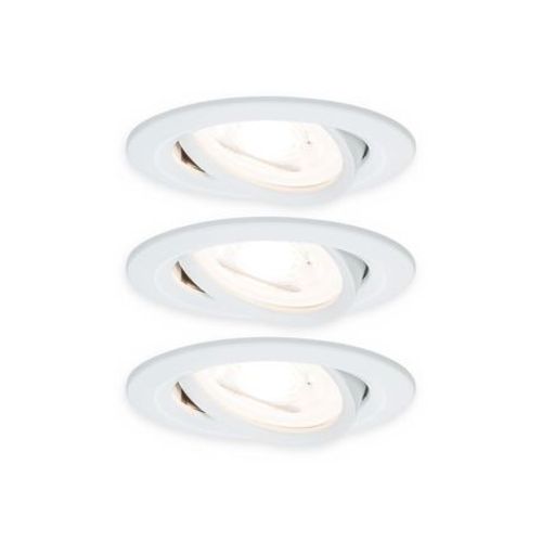 Paulmann - Kit 3 Spots Led Nova Gu10 Orientables À Encastrer Blanc 6,5w - Blanc