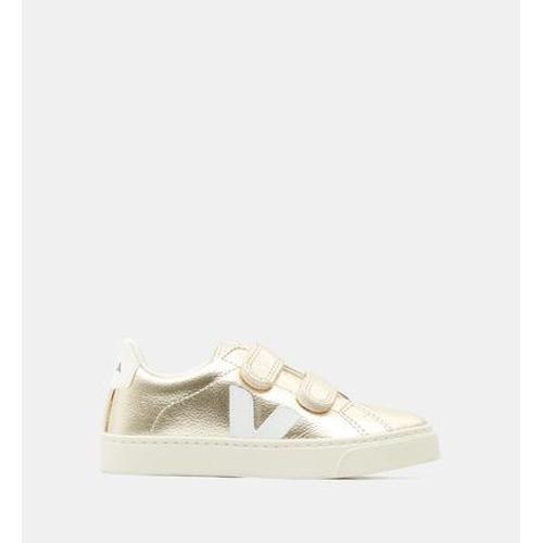 Veja - Baskets Basses Esplar Scratch Cuir Chromefree  - Jaune