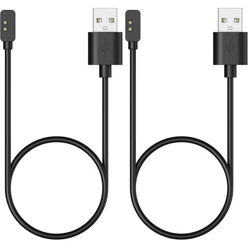 Anwxai-2 Pack Chargeur Compatible Avec Xiaomi Redmi Watch 3/2 Lite/Redmi Smart Band Pro/Mi Band 7 Pro,Station De Charge Magnétique Avec Câble De Chargement Usb De 100cm,Noir