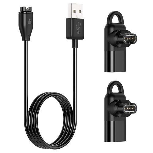 Anwxai-Chargeur Cable Pour Garmin Avec Adaptateur Usb C,3.3ft/1m Usb Câble De Charge Pour Garmin Forerunner 55 255 165,Vivoactive 5 4,Venu 2 Sq2 3,Fenix 8 7pro 7,Instinct 2 2x,Vivosmart 5,Etc