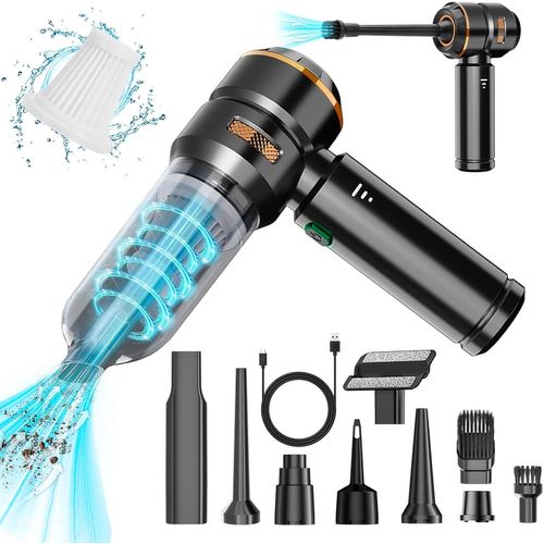anwxai-Aspirateur À Main Voiture,Aspirateur 18000 Pa Puissant Sans Fil,4 En 1 Aspirateur Main Portable Usb Rechargeable,Aspirateurs À Main Kit De Nettoyage Pour Bureau,Voiture,Maison,Poils D'Animaux