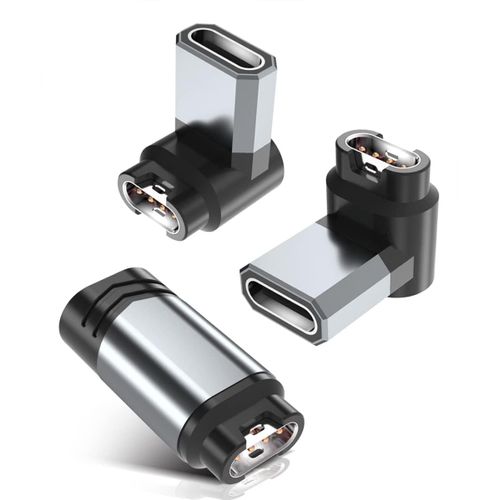 Anwxai-Adaptateur Usb C Vers Gar/Min 3pack,90 Degrés Câble Watch Chargeur Type C Connecteur Compatible Avec Garmin Montre Fenix 8 E 7 7s 7x 6 6s Pro Solar,Forerunner 965 265 165 55,Instinct,Venu,Epix
