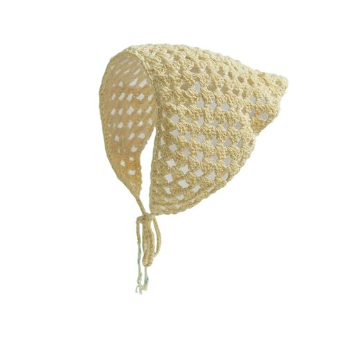 Foulard Rétro De Style Français Pour Fille, Bandeau Tricoté Au Crochet, Motif Floral, Tissu Tricoté, Ajustement Réglable-H