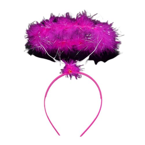Bandeau Avec Anneau D'ange Pour Adultes Et Enfants, Bandeau Léger En Peluche Avec Balançoire, Décor De Fêtes, Spectacles, Accessoires Photos-Rose Rouge