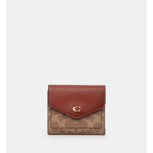 Coach - Portefeuille Wyn monogramme cuir - Marron