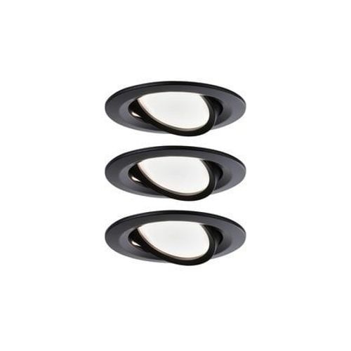Paulmann - Spot Encastrable Orientable Nova Noir 3x6,5w - Noir