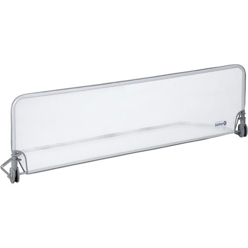 Chenquansarl-Extra Large Bed Rail 150 Cm, 18 Mois-5 Ans, Barrière De Lit Enfant Inclinable, Tissu Lavable En Maille, Auto-Verrouillage, Barrière De Sécurité Enfant Lit, Gris/Blanc
