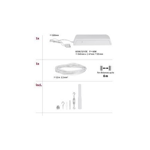 Paulmann - Kit De Base Wire System Courant Continu Blanc  - Blanc