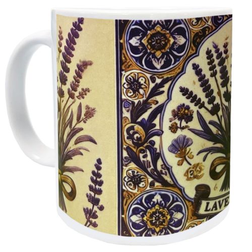 Mug Lavande Parfum De Provence En Céramique Blanche