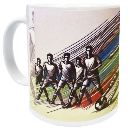 Mug Football Coup Franc En Céramique Blanche