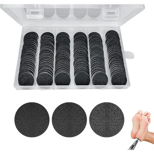 Ytseazn-150 Pièces Feet Grinder Papier De Verre,Disque De Ponçage Outil De Pédicure,Disques De Ponçage,Papier De Verre,Soin Des Pieds Papier De Verre Dur,Pour La Peau Morte,Dur,Talon Fissuré