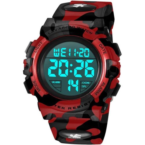 Ytseazn-Montre Digitale Enfant Avec Chronomètre,Eclairage,Alarme,Calendrier-Montres Sport Pour Fille Garcon Avec Bracelet En Silicone-S/M