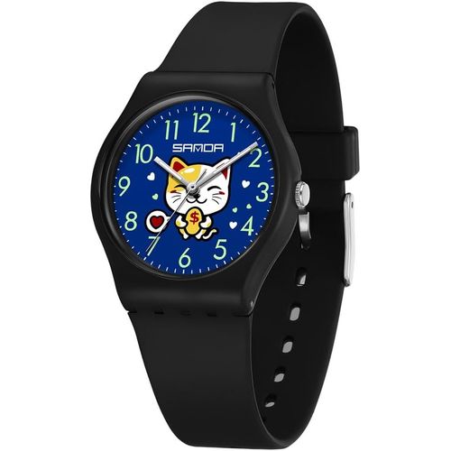 Ytseazn-Montre Pour Enfant Garçon Et Fille-Étanche Jusqu'à 50 M-Montre Analogique Facile À Lire-Pour Enfants De 3 À 12 Ans,Noir