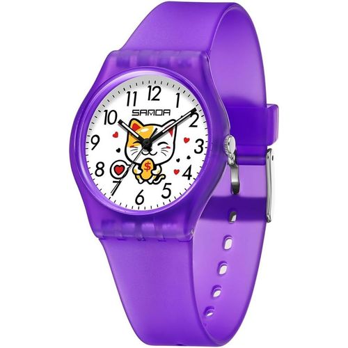 Ytseazn-Montre Pour Enfant Garçon Et Fille-Étanche Jusqu'à 50 M-Montre Analogique Facile À Lire-Pour Enfants De 3 À 12 Ans,Lilas