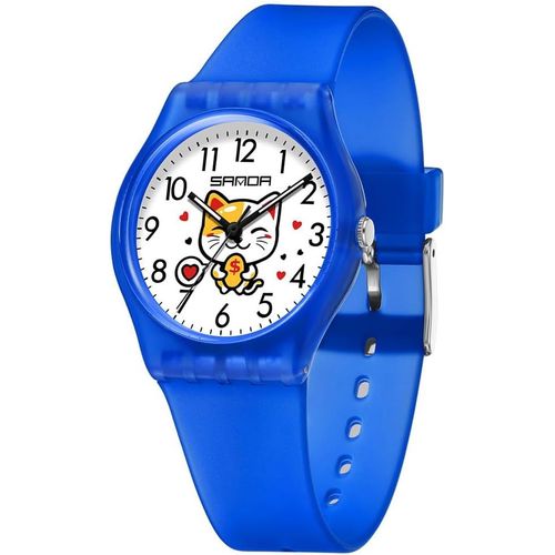 Ytseazn-Montre Pour Enfant Garçon Et Fille-Étanche Jusqu'à 50 M-Montre Analogique Facile À Lire-Pour Enfants De 3 À 12 Ans,Bleu
