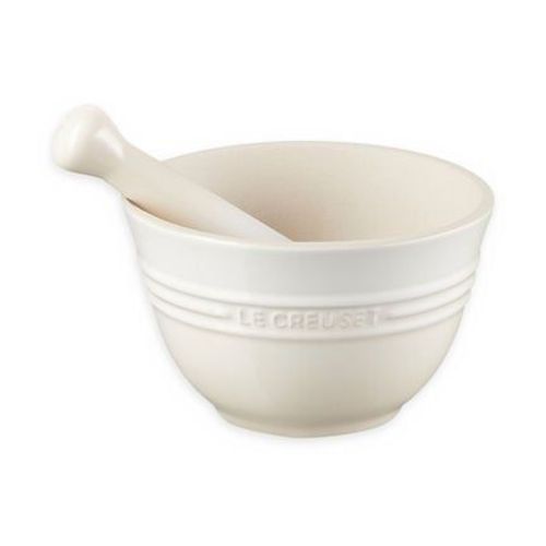 Le Creuset - Pilon Et Mortier En Céramique Meringue 300 Ml - Blanc