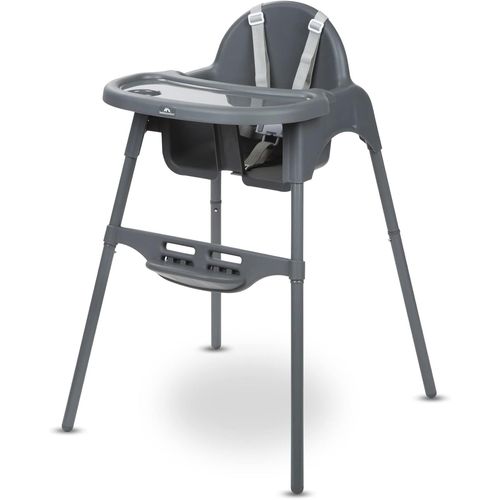 Ytseazn-Meely,Chaise Haute Bébé Évolutive 2-En-1,6 Mois-3 Ans(Max. 15kg),Chaise Haute Légère(3,3kg),Chaise Bébé Portable,Nettoyage Facile,Harnais De Sécurité 5 Points,Dark Grey