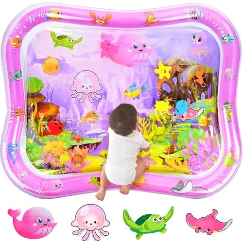 Ytseazn-95x76cm Tapis De Jeu D'eau Bébés Gonflable Tummy Time Mat Xxl,Jouets Sensoriels Pour Bébé Nourrissons Filles Garçons Et Tout-Petits 3 6 9 Mois Nouveau-Né
