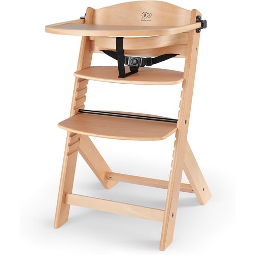 Ytseazn-Enock Chaise Haute D'alimentation Bébé,3 En 1,En Bois Naturel,Évolutive,Réglable,Puericulture,Avec Plateau,Très Solide,Design Universel,Avec Accessoires