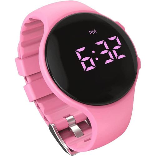 Ytseazn-Montre Vibrante Avec Alarme,Montre D'apprentissage De La Propreté Pour Garçons/Filles,Rappel De Médicaments Avec Minuterie(Pink)