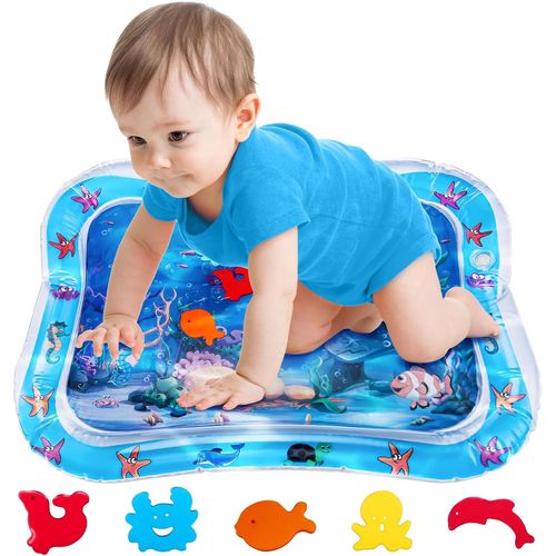 Ytseazn-Gonflable Tummy Time Tapis D'eau Tapis De Jeu Gonflable,Water Mat Baby Bpa Gratuit Big I Bébé Et Jouets De 3,6 Et 9 Mois,Bébé Matt Mois Et Bébé Matt Water,Doux Et Confortable