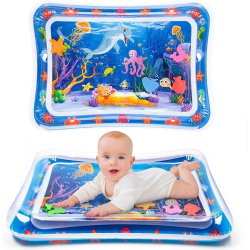 Ytseazn-Tapis D'eau Gonflable Pour Bébé,Jouet Bebe Tapis Eau,Tapis D'eau Gonflable De Bébé,Tapis Eau D'eveil Bebe,Tapis Bebe Jouet Bebe 3 6 9 12 Mois Jeux D'activités Amusantes(Méduse)