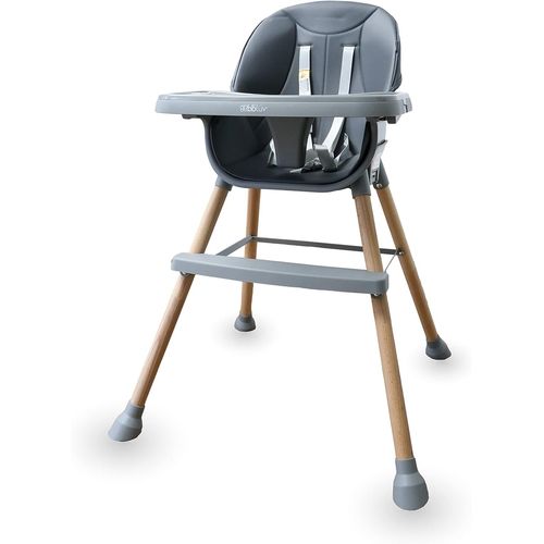 Ytseazn-Gröw Chaise Haute Convertible 3 En 1 Pour Bébé Et Enfant 6 Positions Double Verrouillage Et Harnais 5 Points Siège Amovible 2 Plateaux Facile À Nettoyer Facile À Assembler