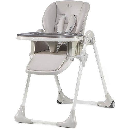 Ytseazn-Yummy Chaise Haute Pour Bébé,Ergonomique,Confortable,Inclinable,Pliable,Avec Repose-Pieds Réglable En Hauteur,Double Plateau Amovible Pour Les Tout-Petits De 6 Mois À 3 Ans,Gris