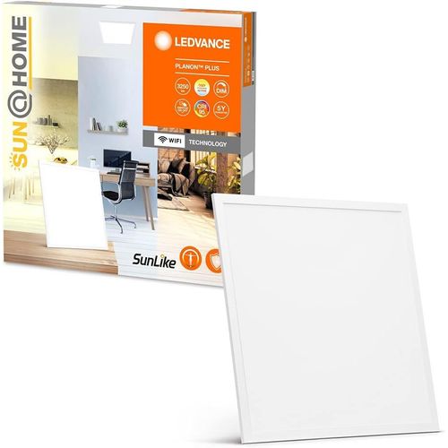 Ytseazn-Sun@Home Plafonnier À Panneau Led Intelligent,3250lms,2200-5000k,60cm X 60cm,Lampe Lumière Du Jour Planon Plus Avec Wifi,Applique Et Plafonnier Contrôlable Avec Alexa,Google & App