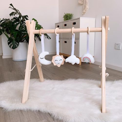 ytseazn-Trappez De Jeu En Bois Pour Bébé-Puzzle Gym Avec Pendentif-Jouet Actif Pour Chambre De Bébé-Décoration De Chambre D'Enfant