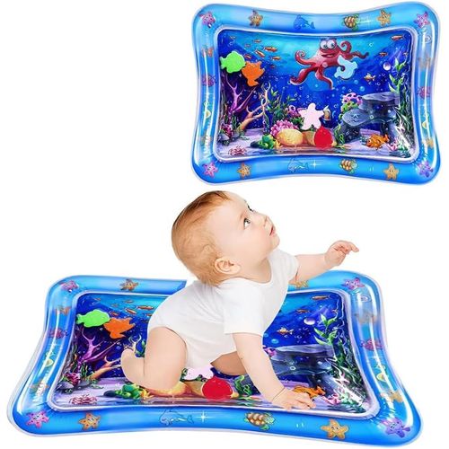Ytseazn-Tapis D'eau Gonflable Pour Bébé,69x50cm Tapis Eau Bebe,Matelas Eau Gonflé Enfant,Coussin Gonflable Jeu Pvc,Pour Jouet Et Cadeau Pour Baby Et Tout Petit,Adapté Aux Bébés De 3 6 9 12 Mois