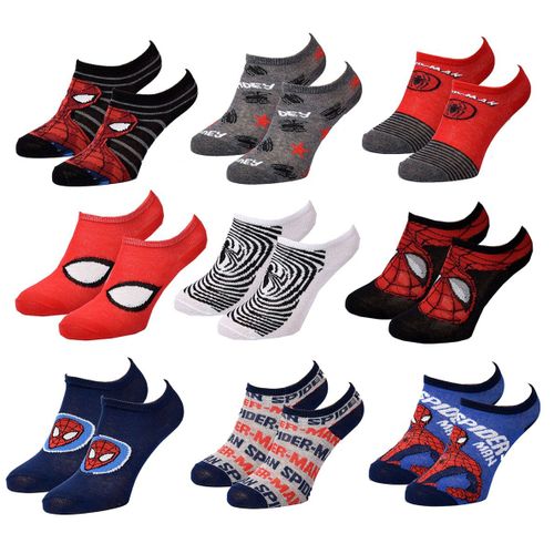 Chaussettes Pack Garçon Disney Spiderman Pack De 9 Paires Sneaker Surprise