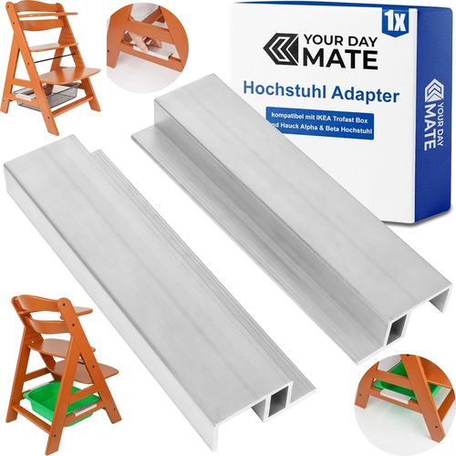 Ytseazn-Adaptateur Pour Chaise Haute,1 Paire,Compatible Avec Hauck Alpha,Beta,Ikea Trofast,Support De Boîte À Barreaux En Aluminium,Support Pour Barreaux Supérieurs Et Inférieurs