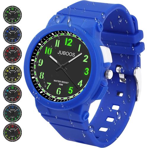 Ytseazn-Montre Enfants Rétroéclairée-Pour Garçons Et Filles,Quartz Analogique,Bracelet En Caoutchouc,Etanche,Sports De Plein Air-7-15 Ans