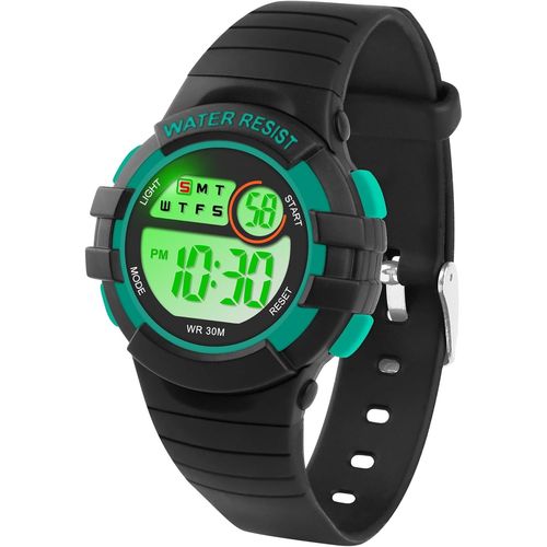 Ytseazn-Montre Enfant Garcon Fille,Montre Digitale Enfant 7 Lumières Colorées,Chronomètre,Affichage De Date Et Semaine,Mode 12/24h,30m Étanche
