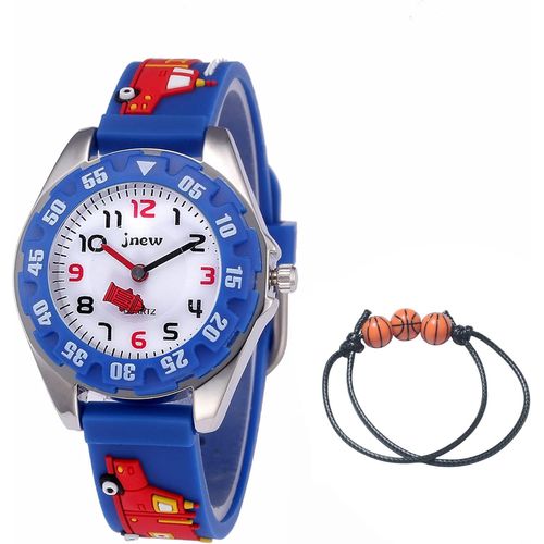 Ytseazn-Montre Pour Enfants Garçon,3d Dessin Animé Montre Bracelet En Silicone Éducative Mouvement À Quartz 3atm Étanche Montre Pour Garçons De 3 Ans À 10 Ans