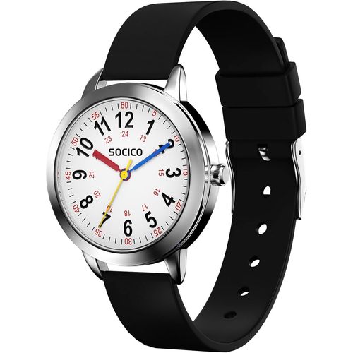 Ytseazn-Montre Enfant Apprentissage Éducative Pour Fille Garçon,30m /3atm Étanche Time Teacher Analogique Montres Bracelet Pour Garçon