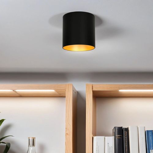 ytseazn-Spot À Encastrer Noir,Or,Spot À Encastrer Gu10 Plafonnier,Spot De Plafond,Spotlight,H:12,5 Cm,Ø12,7 Cm,Entrée,Cuisine,Salon,Plafond À Encastrer,Luminaire Intérieur