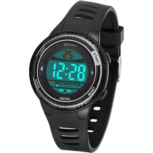 Ytseazn-Montre Enfant Garcon Fille Ado,Montre Digitale Enfant Extérieur Sport Etanche Avec Alarme Minuteur Lumière Led,Pour Enfants 4-15 Ans