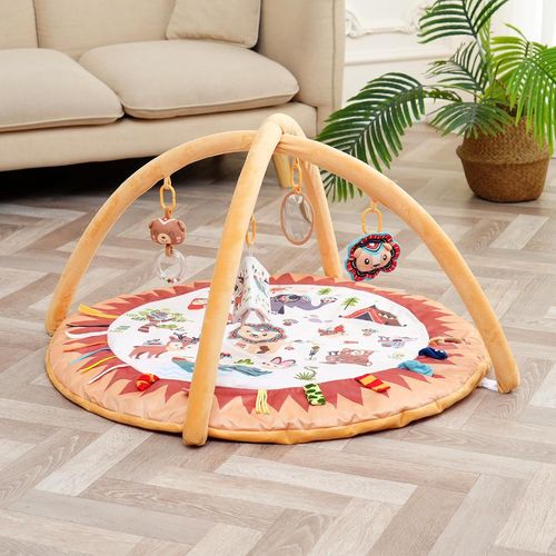Ytseazn-Tapis D'éveil Bébé Montessori 0-12 Mois Avec Arches|Tapis Évolutif Enfant Fille Et Garçon|Tapis De Jeu Épais Et Confortable|Arche D'éveil Sensoriel|Tapis D'éveil Bébé|Tapis De Jeux Éducatif
