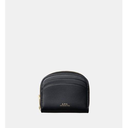 A.P.C. - Porte-monnaie Compact Demi-lune Mini en cuir - Noir