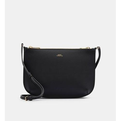 A.P.C. - Sac besace Sarah cuir venice - Noir