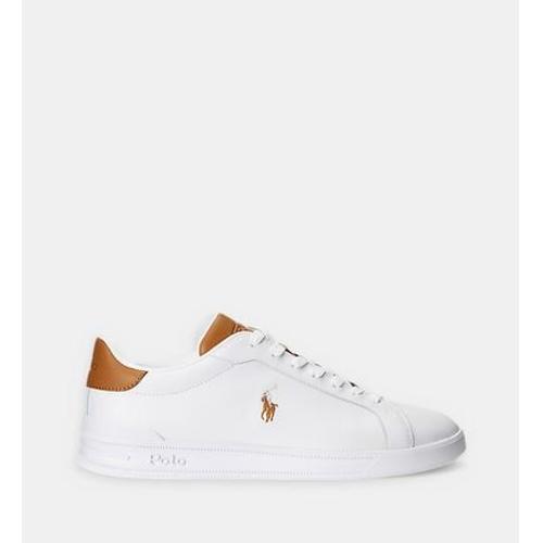 Polo Ralph Lauren Baskets Basses Hrt Ct Ii En Cuir Blanc