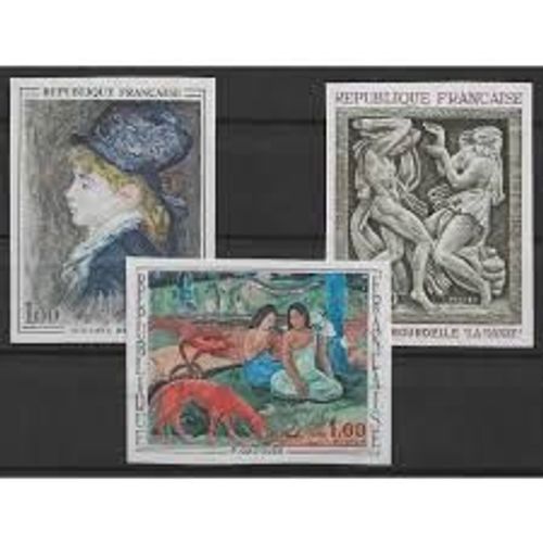 Art : Oeuvres De Paul Gauguin, Antoine Bourdelle Et Auguste Renoir Série Complète Année 1968 N° 1568 1569 1570 Yvert Et Tellier Luxe