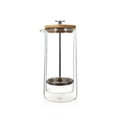 Ogo Living - CAFETIÈRE PISTON OCTAVE 800ML EN VERRE DOUBLE PAROI COUVERCLE BOIS - Multicolore