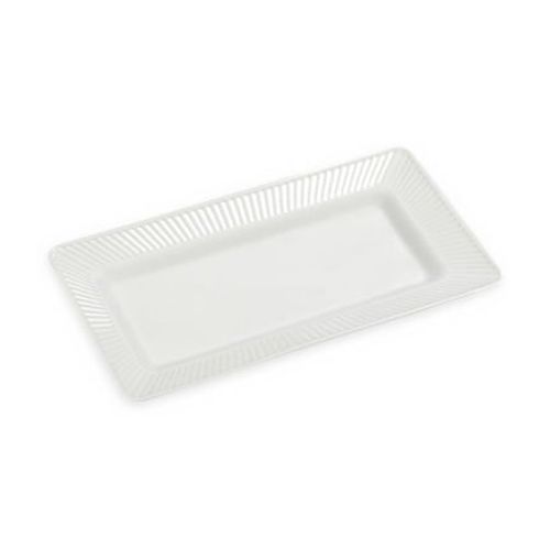 Pillivuyt - Plat Rectangulaire Plissé Blanc - Blanc