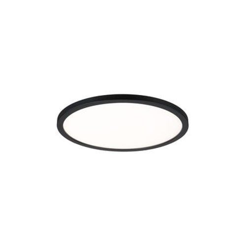 Paulmann - Panneau Led Rond Atria Shine 16w Noir Mat - Noir